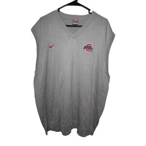 Nike Team Vintage Ohio State Buckeyes Sweater Vest Mens XXL Gray